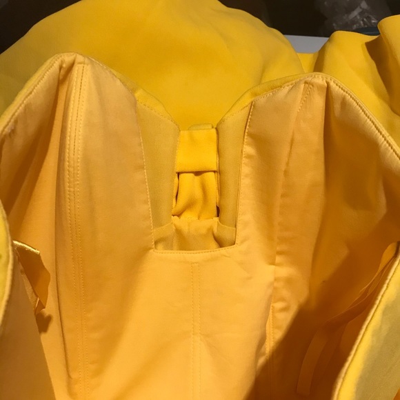 💛 Tory Burch Jada Strapless Knot Front Mini Dress in Bright Yellow Size 4 - Picture 7 of 11